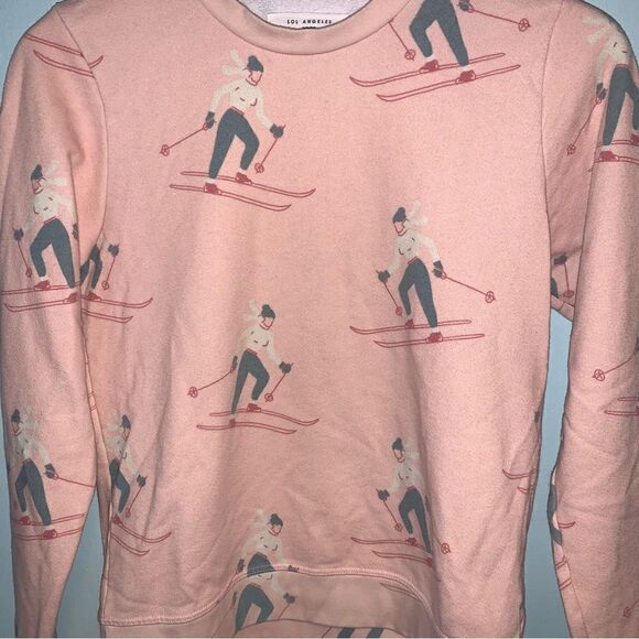 Sol Angeles x Anthropologie Pink Freestyle Ski Sweater Small - Picture 5 of 6